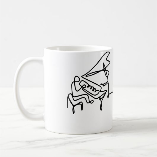 Mug Piano minimaliste pour femmes (Gauche)