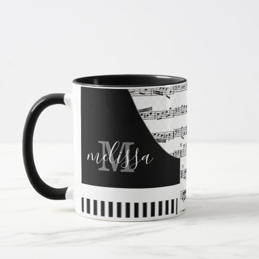 Mug Piano personnalisable (Gauche)