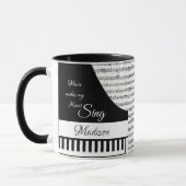 Mug Piano personnalisé (Gauche)
