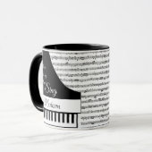 Mug Piano personnalisé (Devant gauche)