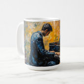 Mug Piano Player - Peinture à l'huile (Devant gauche)