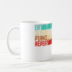 Mug Piano Vintage Manger Dormir Répéter