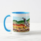 Mug "Piaulements illustration de famille de cailles (Gauche)