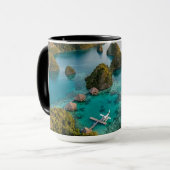 Mug Piaynemo Raja Ampat Islands Paradise View Art (Devant gauche)