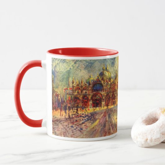 Mug Piazza San Marco, Venise de Pierre Renoir (Avec donut)