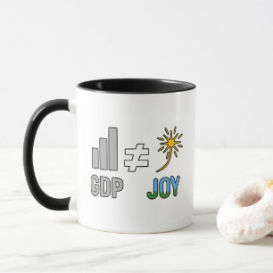 Mug PIB ≠ JOIE : Décroissance, Anti-Capitaliste, Écopo