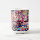 Mug Pic de fleurs florales bleu or violet (Centre)