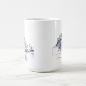 Mug Pic de montagne Abstrait (Centre)