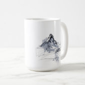 Mug Pic de montagne Abstrait (Devant droit)