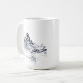 Mug Pic de montagne Abstrait (Devant gauche)