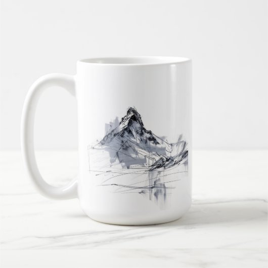 Mug Pic de montagne Abstrait (Gauche)