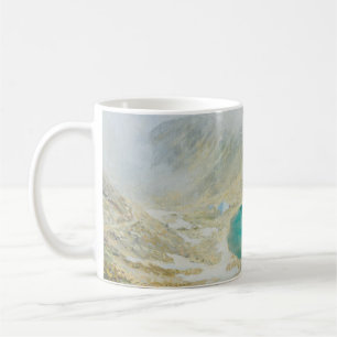 Mug Pic de Musala, peinture à l'huile, Bulgarie.