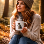 Mug Pic-vert de la forêt à l'aquarelle