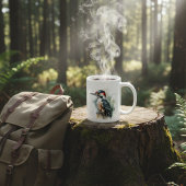 Mug Pic-vert de la forêt à l'aquarelle