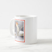 Mug Pichette à ventre rouge Peinture Art original d'oi (Devant gauche)