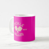 Mug Pickle Baller Pickleball Collegiate Typographie (Devant gauche)