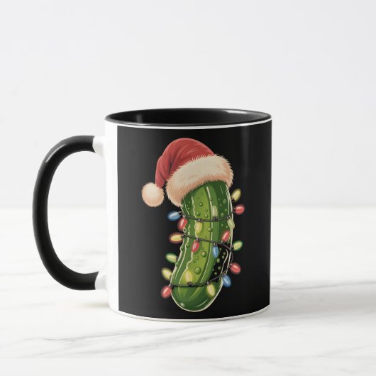 Mug Pickle de Noël Pickle dans la lumière de Noël Pick (Gauche)