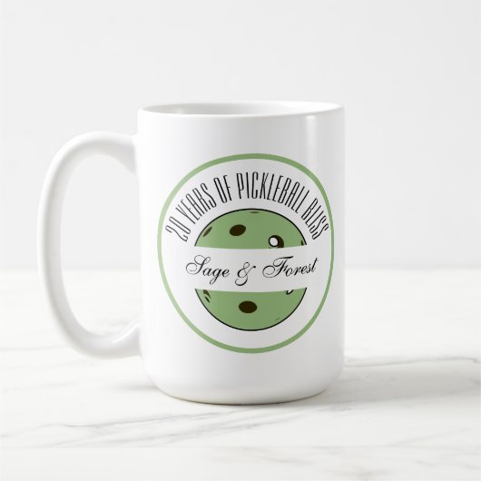 Mug Pickleball Anniversaire Sage Pickleball Personnali (Gauche)