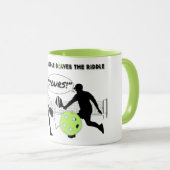 Mug Pickleball : Au milieu résout l'énigme (Devant droit)
