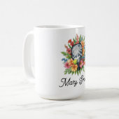 Mug Pickleball avec de belles fleurs (Devant gauche)