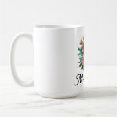 Mug Pickleball avec de belles fleurs (Gauche)