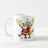 Mug Pickleball de Noël amusant (Gauche)
