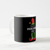 Mug Pickleball elf Noël jumelé cadeau de famille (Devant gauche)