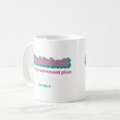 Mug Pickleball est mon plan de retraite Rose sarcelle (Devant gauche)