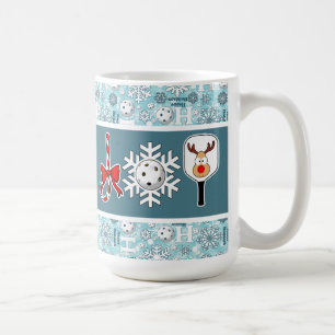 Mug Pickleball Noël Joie Père Noël Ho Ho Ho Snowballs
