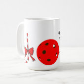 Mug Pickleball Noël Joie Père Noël Paddle Red Ball (Devant gauche)