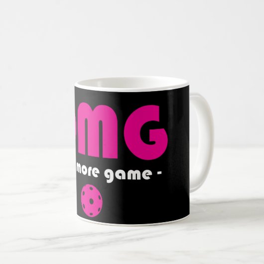 Mug Pickleball One More Jeu noir / rose (Devant droit)