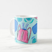 Mug Pickleball Paddles et Balls Blue Preppy (Devant gauche)