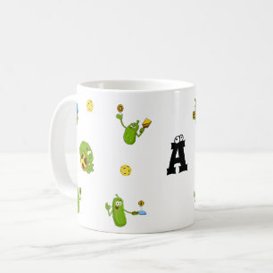 Mug Pickleball Player Nom personnalisé Drôle