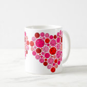 Mug Pickleball plein coeur rose et rouge amour (Devant droit)