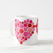 Mug Pickleball plein coeur rose et rouge amour (Devant gauche)