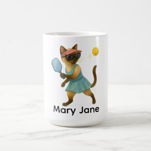 Mug Pickleball pour amoureux de les chats siamois