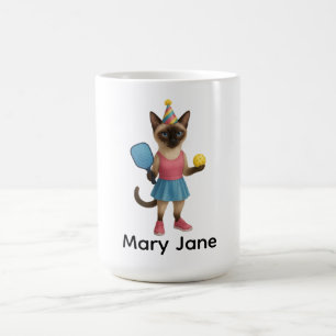 Mug Pickleball pour amoureux de les chats siamois