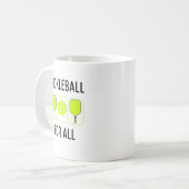 Mug Pickleball pour toutes les pagaies et balle (Devant gauche)