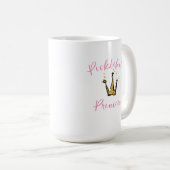 Mug Pickleball Princess Gold Parties scintillant Tiara (Devant droit)