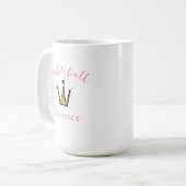 Mug Pickleball Princess Gold Parties scintillant Tiara (Devant gauche)
