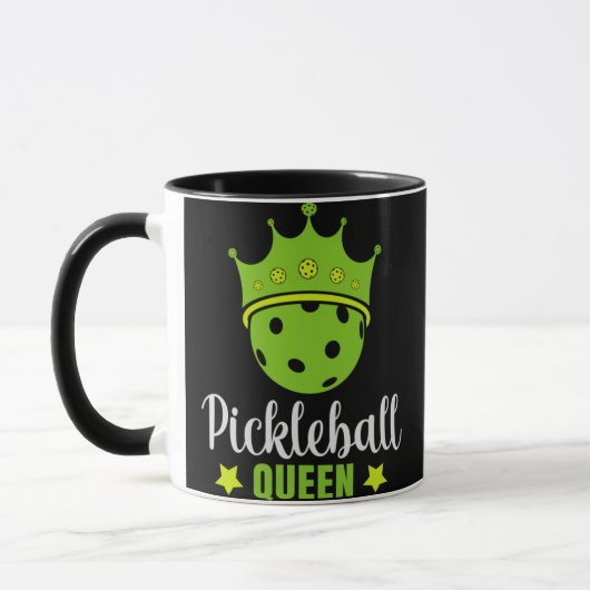 Mug Pickleball Queen Funny Pickball Ball Queen (Gauche)