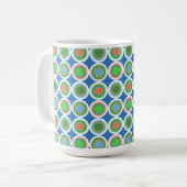 Mug Pickleball Summer Polka Dot Orange Green Blue Ball (Devant gauche)