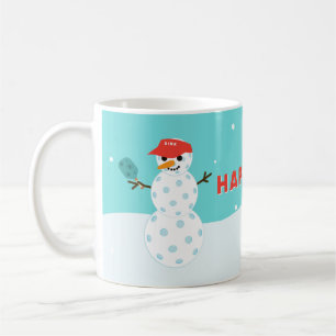 Mug Pickleball vacances Custom Humoristique Snowman Mu