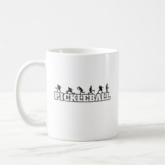 Mug Pickleball Word Player Silhouettes Sport Action