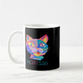 Mug Pico Art drôle Chat Abstrait (Gauche)