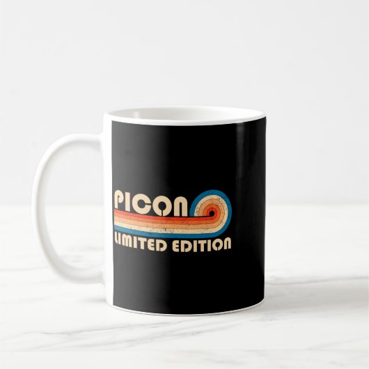 Mug Picon Rétro 70s 80s Coucher de soleil E Performanc (Gauche)