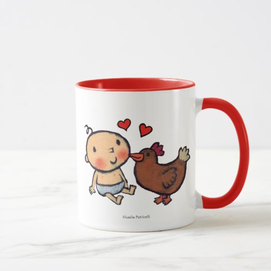 Mug Picotin Brown mignon de poulet sur la joue pour le (Droite)
