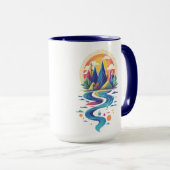 Mug Pics Sunlit et rivière Flower (Devant droit)