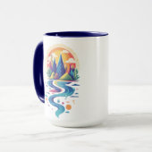 Mug Pics Sunlit et rivière Flower (Devant gauche)