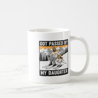 Mug Pié par ma fille Drôle de ski Papa ski drôle